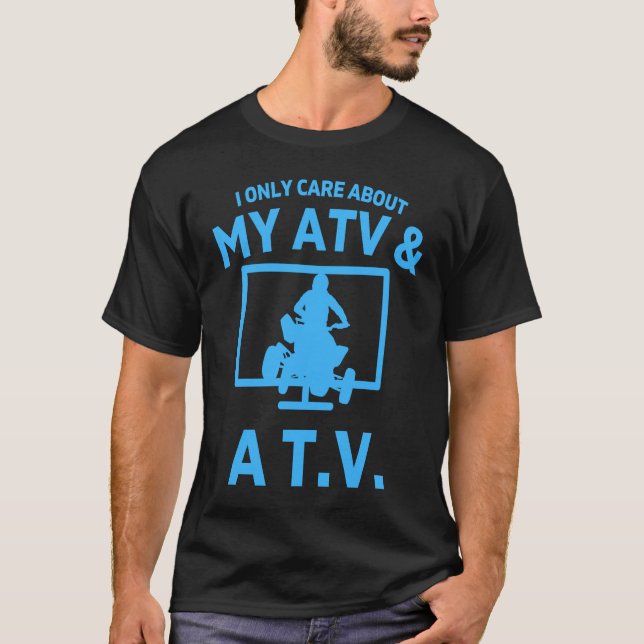 Camiseta ATV Quad Bike Off Road Television TV Watcher Mens  (Anverso)