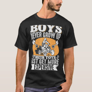Camiseta ATV Quad Biker Cuatro Ruedas Vintage Boys Nunca Gr