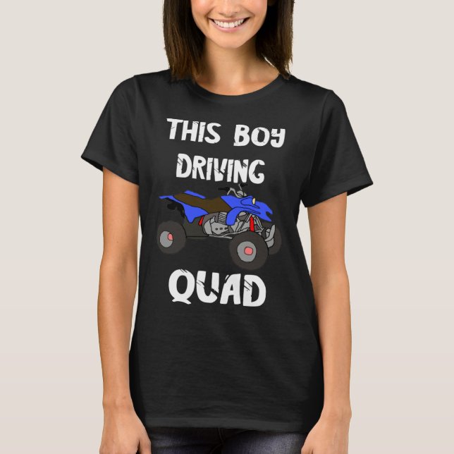 Camiseta ATV Quad Rider Offroad Biker Boys Four Wheeler Bik (Anverso)