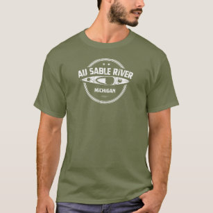 Camiseta Au Sable River Michigan Kayaking