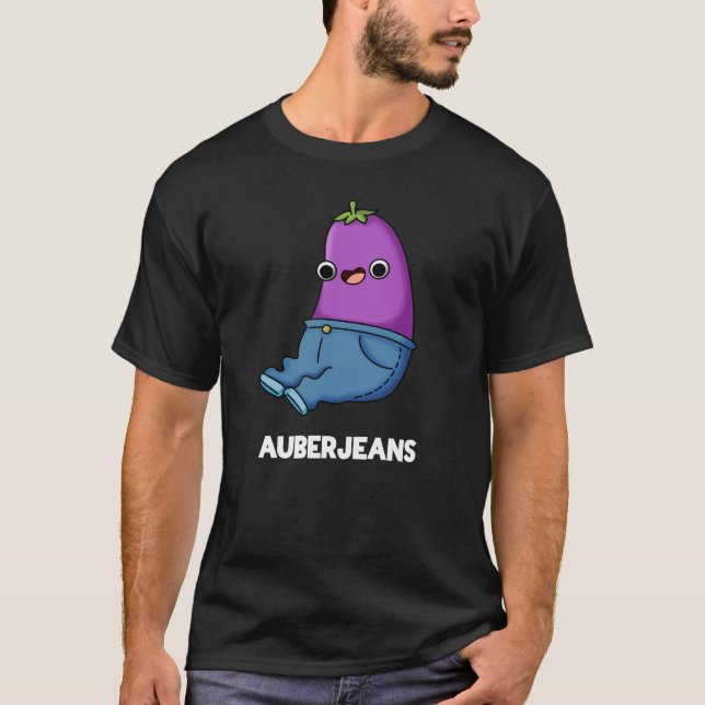 Camiseta Auberjeans Funny Eggplant Pun Dark BG (Anverso)