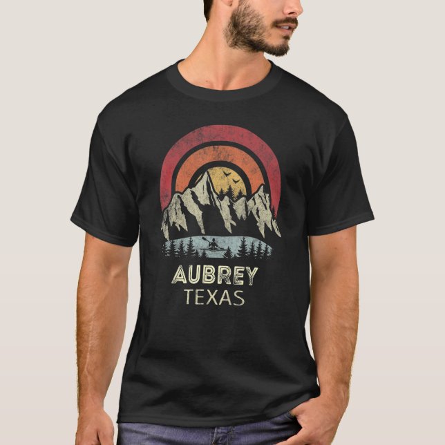 Camiseta Aubrey Texas Mountain Sunset Sunrise Kayaking (Anverso)