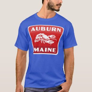 Camiseta Auburn Maine Retro Badge Red