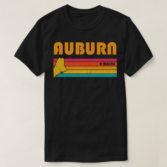Camiseta Auburn Maine Vintage Molestias de recuerdo (Diseño del anverso)