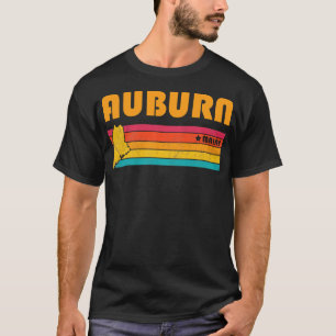 Camiseta Auburn Maine Vintage Molestias de recuerdo