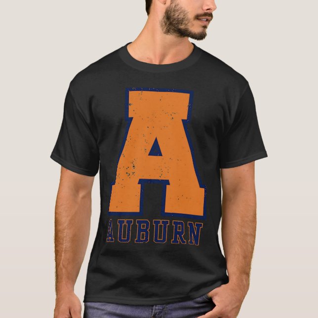 Camiseta Auburn Old School Bloque A (Anverso)