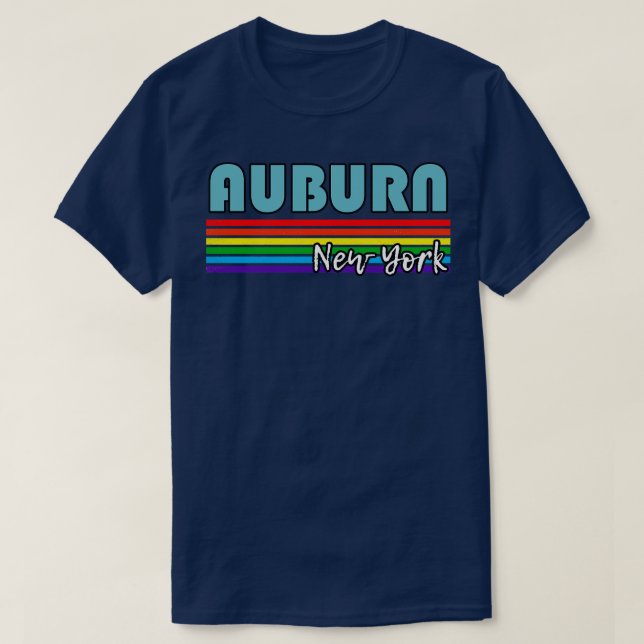 Camiseta Auburn Orgullo de Nueva York Auburn Regalo LGBT Su (Diseño del anverso)