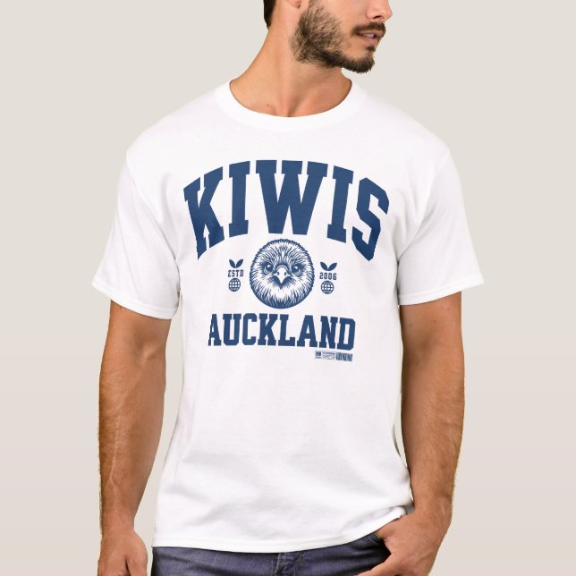 Camiseta Auckland Kiwis - Vintage Style_Blau (Anverso)