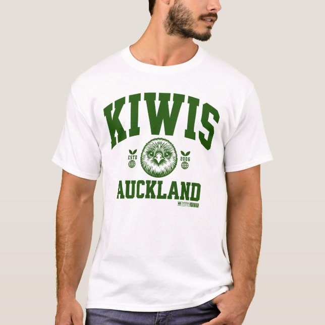 Camiseta Auckland Kiwis - Vintage Style Grün (Anverso)