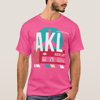 Camiseta Auckland New Zealand AKL Airport Code BaggTag