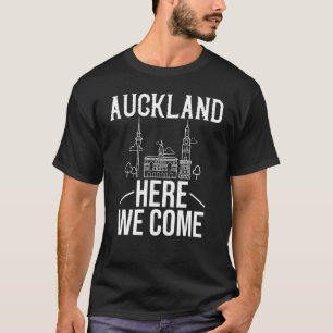 Camiseta Auckland New Zealand City Trip Skyline Map Viaje