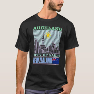 Camiseta Auckland New Zealand Skyline Country City Skyline
