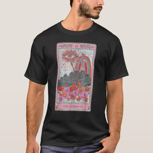 Camiseta Audacity Skeleton Tarot Card Sun Evil Eye Aest (Anverso)