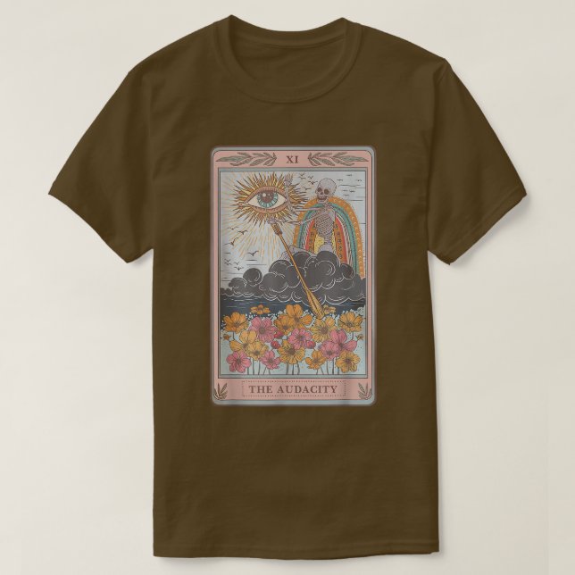 Camiseta Audacity Skeleton Tarot Card Sun Evil Eye Aest (Diseño del anverso)
