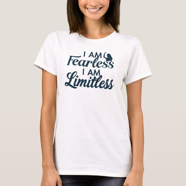 Camiseta Audaz arte de empoderamiento de la afirmación moti (Anverso)