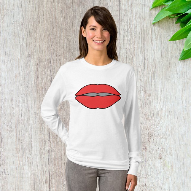 Camiseta Audaz arte pop de los labios rojos (Subido por el creador)