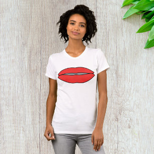Camiseta Audaz arte pop de los labios rojos