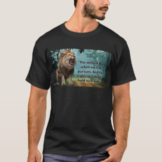 Camiseta "audaz como león": Usa tu rectitud