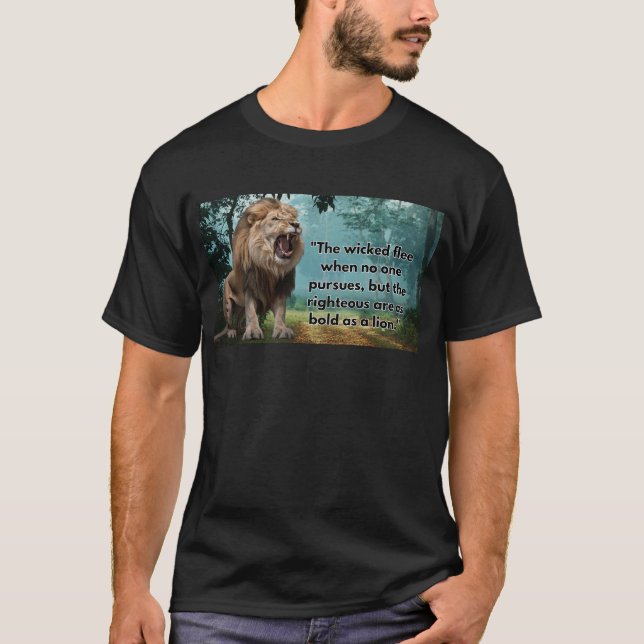 Camiseta "audaz como león": Usa tu rectitud (Anverso)