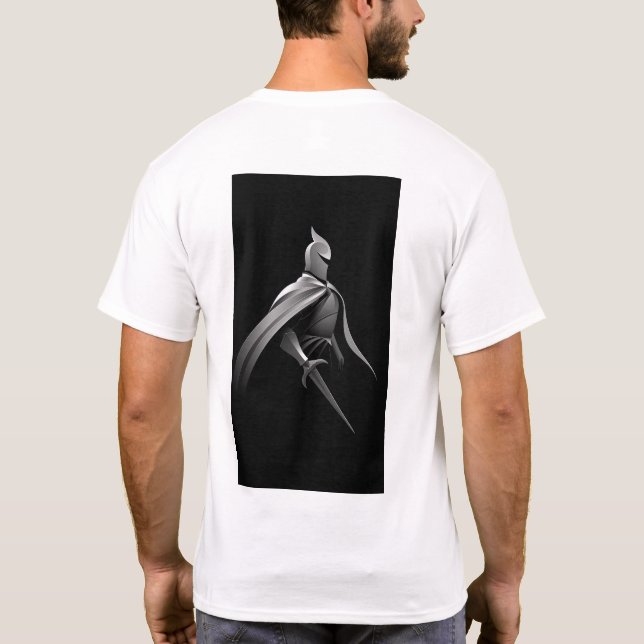 Camiseta audaz con logotipo 3D Knight - De simple  (Reverso)