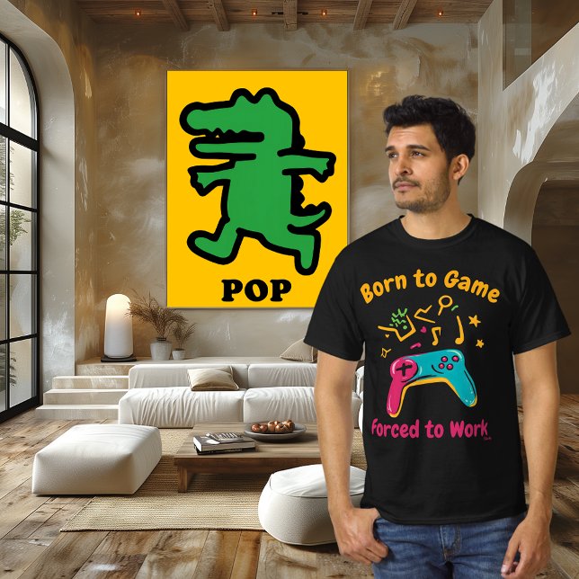 Camiseta Audaz controlador de juegos de arte pop T-Shirt (Subido por el creador)