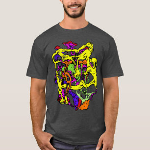 Camiseta Audaz diseño abstracto surrealista en múltiples co