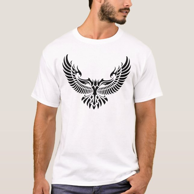 Camiseta Audaz diseño de águila tribal - Símbolo de poder (Anverso)