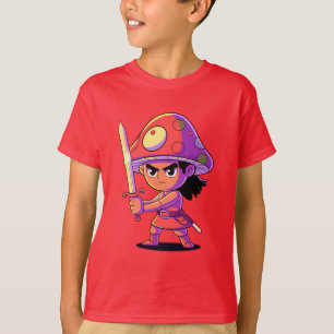 Camiseta Audaz Diseño de Caricatura para Combatientes de Ho