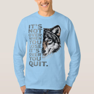 Camiseta Audaz Diseño Motivacional del Lobo: Perseverancia