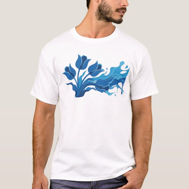 Camiseta Audaz expresión artística de FLOR ABSTRACTA (Anverso)