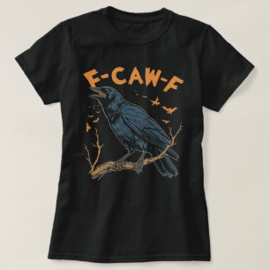 Camiseta Audaz Ilustracion Retro Crow Halloween Fun Design