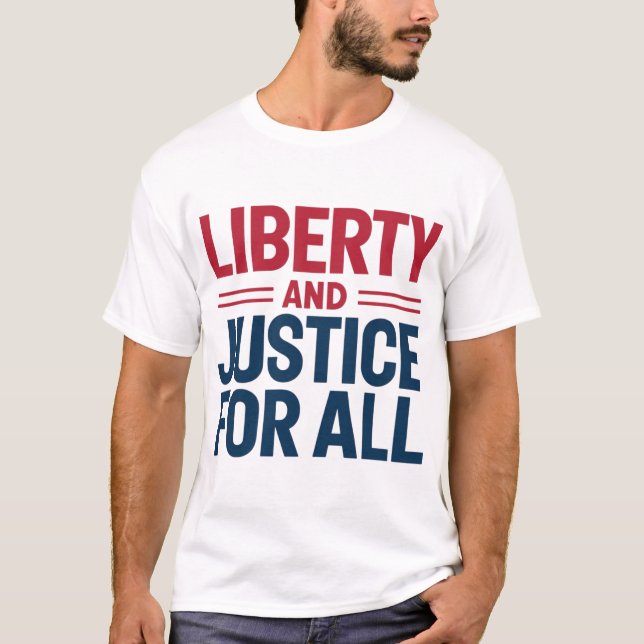 Camiseta Audaz libertad y justicia: estadounidense (Anverso)