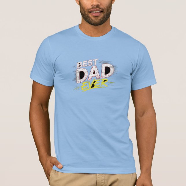 Camiseta Audaz Mejor Diseño Gráfico De Papá Nunca (Anverso)