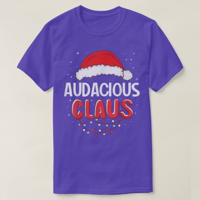 Camiseta Audaz Navidades de Santa Claus coincidiendo con el (Diseño del anverso)