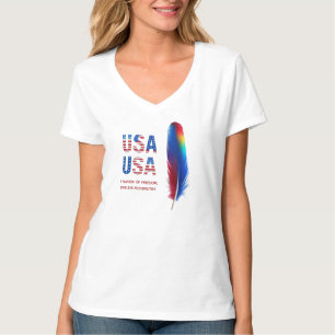 Camiseta Audaz pluma estadounidense - Un país de libertad (