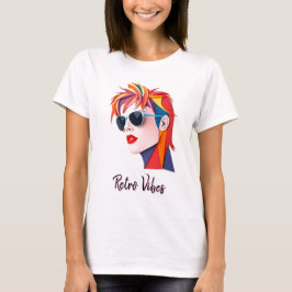 Camiseta Audaz Retrato De Moda Colorida