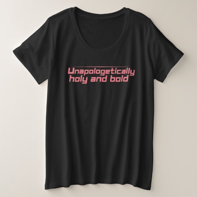 Camiseta audaz y sagrada sin remordimientos (Anverso del diseño)