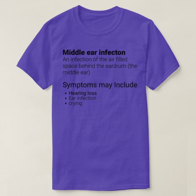 Camiseta audición Insuficiencia auricular Infección de oído (Diseño del anverso)