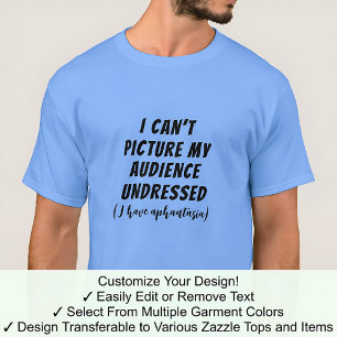 Camiseta Audiencia de Humor Afantástico Desnuda Fuente Negr