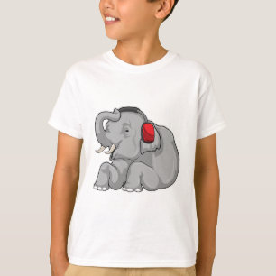 Camiseta Audífono de música elefante