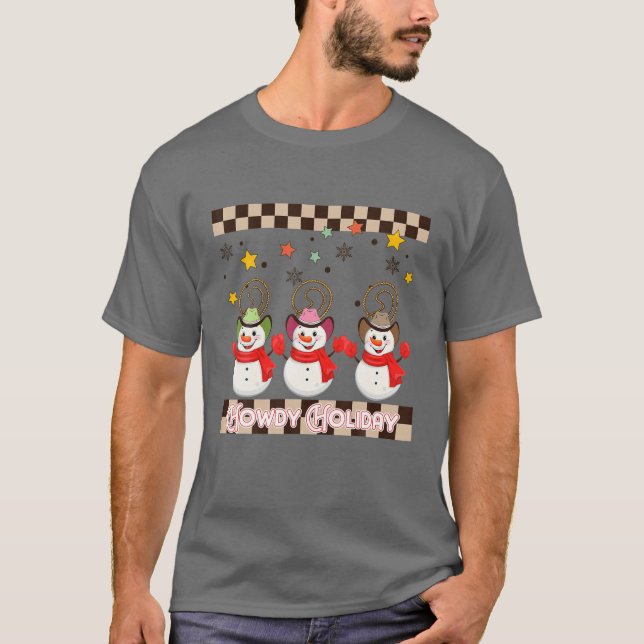 Camiseta Audífonos Navidades Retro Navidades Snowman St (Anverso)