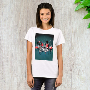 Camiseta Audio de altavoces gráficos de música