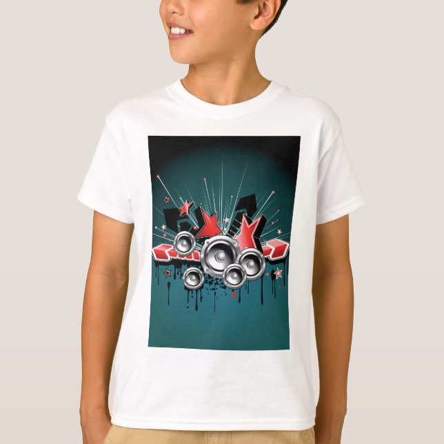 Camiseta Audio de altavoces gráficos de música (Anverso)