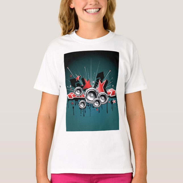 Camiseta Audio de altavoces gráficos de música (Anverso)