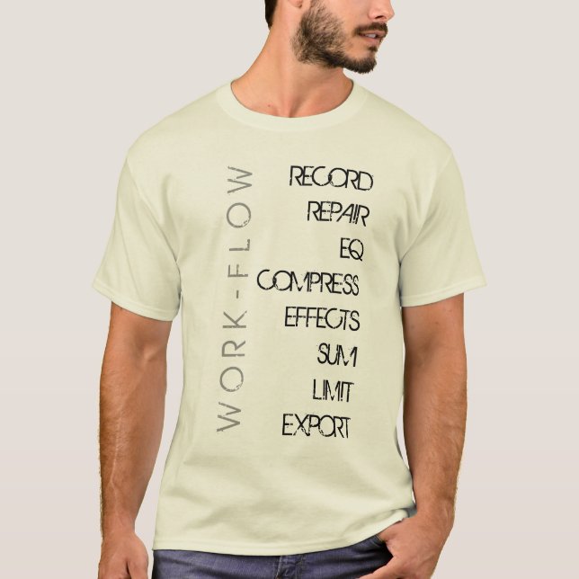 Camiseta audio del flujo de trabajo del amante (Anverso)