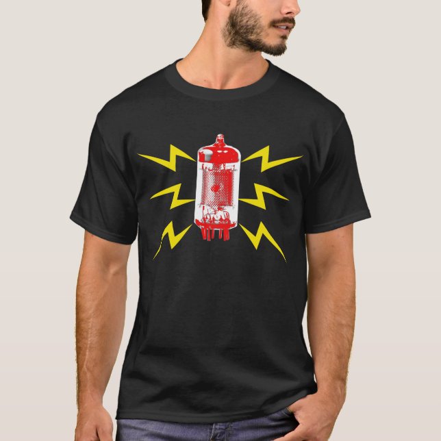 Camiseta audio eléctrica del tubo (Anverso)