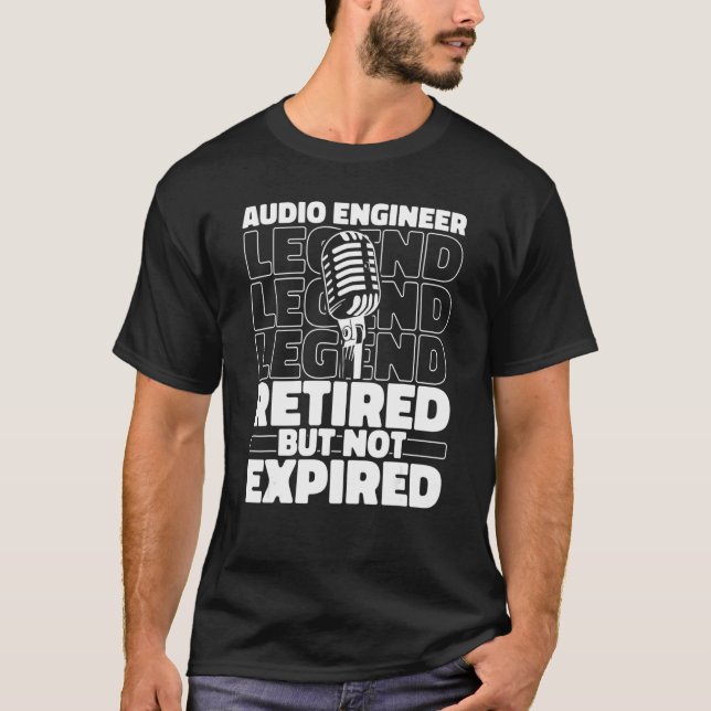 Camiseta Audio Engineer Retired Producer Studio   Sound Eng (Anverso)