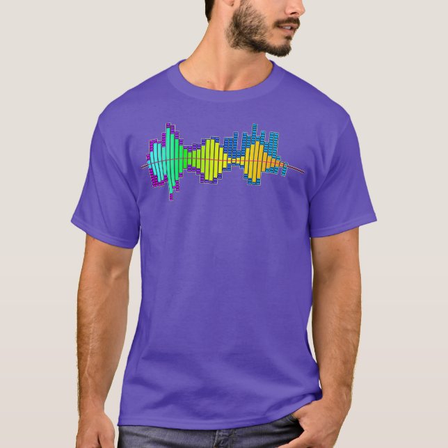 Camiseta Audio Sound Waves Músico DJ Premium (Anverso)