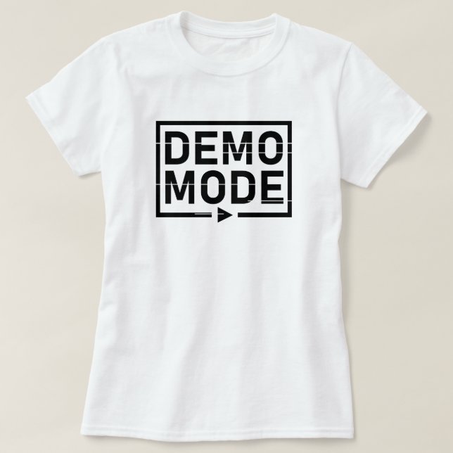 Camiseta Audio V1 en modo de demostración (Diseño del anverso)