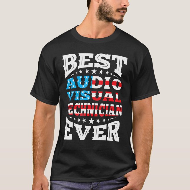 Camiseta Audio Visual Technician 4 De Julio Usa Ame (Anverso)
